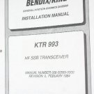 Allied Bendix King KTR993 HF/SSB Transceiver Installation manual KTR-993