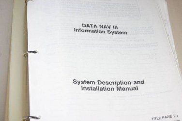 Sperry Data Nav III DNC-1002/DNCP-1001/2/3 Install manual Honeywell IB8023133