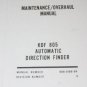 Bendix King KDF-805 ADF Installation/Maintenance/overhaul Manual KDF805