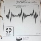 Bendix King PA-2018A VHF Power Amplifier Installation Manual