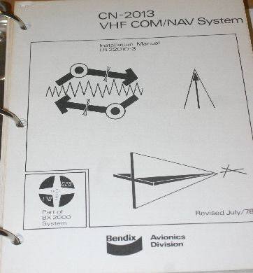Bendix King CN-2013 VHF Com/Nav System Installation Manual