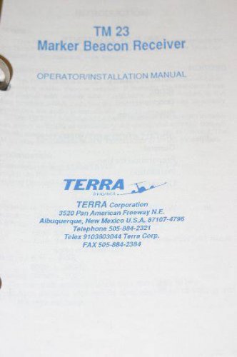 Terra TM-23 Marker Beacon receiver MB operation/installation manual TM23