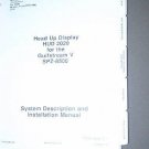 honeywell HUD-2020 Head up display gulfstream SPZ-8500 Install manual