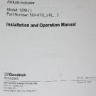 BF Goodrich 1200-( ) Attitude Indicator Installation Operation Manual Avionics