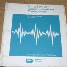 Bendix King RT-241A VHF Transceiver  Maintenance Operating Repair Manual 241B