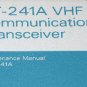 Bendix King RT-241A VHF Transceiver  Maintenance Operating Repair Manual 241B