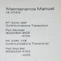 Bendix King RT-241A VHF Transceiver  Maintenance Operating Repair Manual 241B