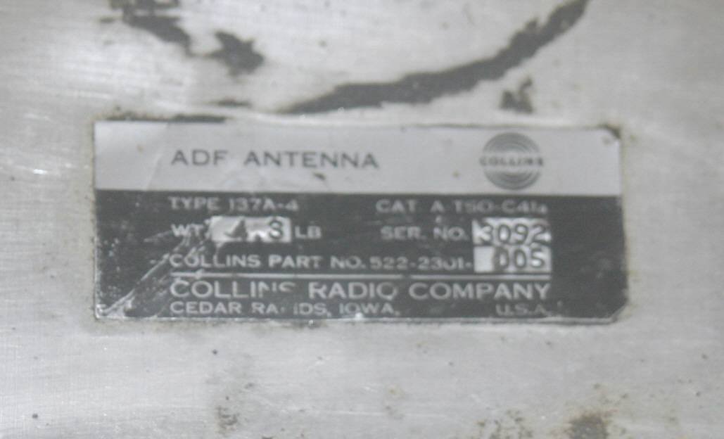 Collins 137a 4 Aircraft Adf Loop Antenna Airplane
