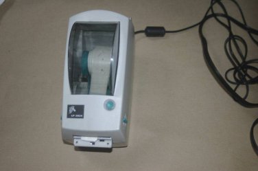 Zebra LP 2824 Thermal Label Receipt Tag Printer+Power Supply Serial Printserver