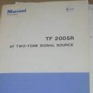 Marconi TF 2005R AF two-tone signal source Operating Guide Manual TF2005R