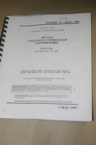 Wavetek HF VCG 142 & 142-S-430  Calibration Instruction Technical Manual
