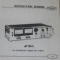 Danbridge JP30A Insulation Tester Instruction Operating Guide Maintenance Manual