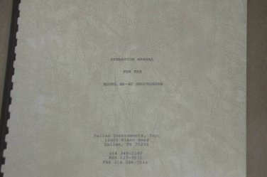 Dallas inst. SR-4C ShockCorder Vibration Recorder Operation Maintenance Manual 4