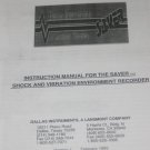 Dallas inst. Lansmont SAVER Shock & Vibration Recorder Operating Guide Manual