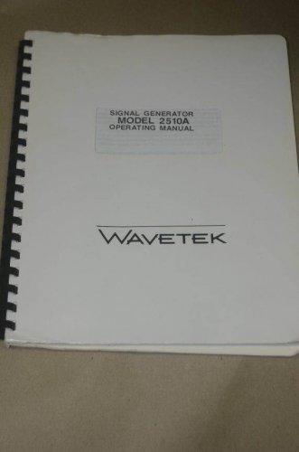Wavetek 2510A Signal Generator Instruction Operating Manual