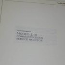 Wavetek 2100 Communications Service monitor Instruction Users Manual