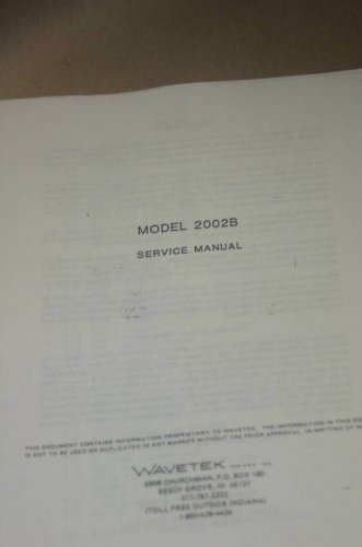 Wavetek 2002B Sweep Signal Generator Operating Users guide Manual