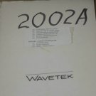 Wavetek 2002A Sweep Signal Generator Instruction guide Manual