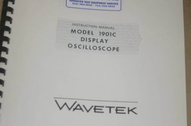 Wavetek 1901C Display Oscilloscope Instruction guide Manual