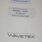 Wavetek 1901C Display Oscilloscope Instruction guide Manual