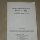 Wavetek 1880 System analyzer Operating Instruction guide Manual