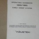Wavetek 1855/1865 Cable Sweep System Operating Instruction guide Manual