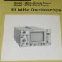 BK Percision 1466A 1476A 10MHz Oscilloscope Instruction Users manual