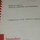 Gould Biomation 108/116 Display Control acc Operating Users Guide Service Manual
