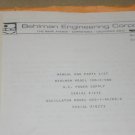 Behlman 100-C-SBD AC Power Supply + OSC-1-44/66-G oscillator Instruction Manual