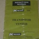 BK Percision 510 transistor tester Instructions Guide User Manual