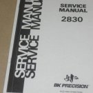 BK Percision 2830 power supply Service Instruction Operating Guide User Manual