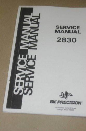 BK Percision 2830 power supply Service Instruction Operating Guide User Manual