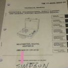 Simpson AN/PSM-45 Multimeter Instruction Operating Guide Technical Manual
