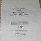 Spectral Dynamics Spectroscope  SD330 Real Time Analyzer Manual