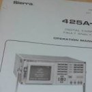Sierra 425A-5 Digital Carrier Fault Analyzer Operation Guide User Manual