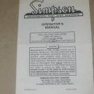 Simpson 00796 HV Test Probe for 262 ser 2 Operating Users Guide Technical Manual
