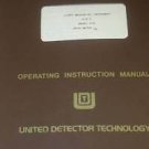 United Detector UDT 40X/140X Opto-meter Operating Users Guide Technical Manual