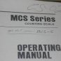 Transcell MCS Series Counting scale Operating Users Guide Technical Manual