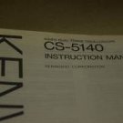 Kenwood CS-5140 40MHz  Dual Trace Oscilloscope Operator Instruction Users Guide