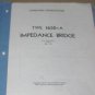 Genrad 1650-A Impedance Bridge Instruction Operating Guide Manual general Radio