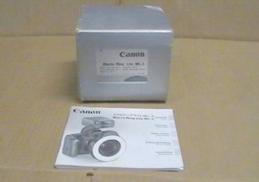 Canon Macro Ring Lite ML-3 Ring Flash Strobe RING FLASH LIGHT MICRO ML3 IN BOX