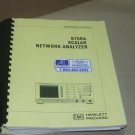 Hewlett Packard HP 8756A Scalar Network Analyzer service Technical repair Manual