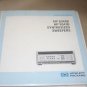 Hp 8340B/8341B Synthesized Sweepers Operating user's guide Manual 08340-90243