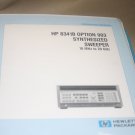 Hp 8341B Option 003 Synthesized Sweeper 10MHz to 20GHz Operating Manual