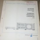 HP Hewlett Packard 8410A Network Analyzer+8411A Freq. Operating Service Manual