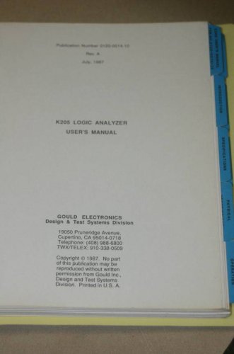 Gould K205 Logic analyzer Users Instruction Operating Guide Manual