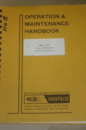 Systron Donner 1108 pulse generator  Operation Instruction Maintenance Manual
