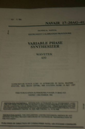 Wavetek 650 Variable Phase Synthesizer Calibration Instruction Technical Manual