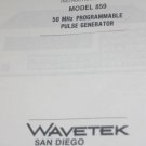 Wavetek 859 50MHz Programmable Pulse Generator Instruction Operation Manual