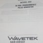 Wavetek 859 50MHz Programmable Pulse Generator Instruction Operation Manual